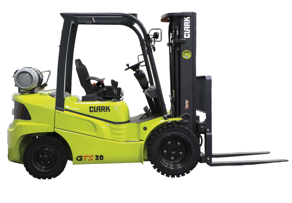 Montacargas gas LP CLARK GTS30L – 3 Toneladas, Alta Visibilidad y Potencia
